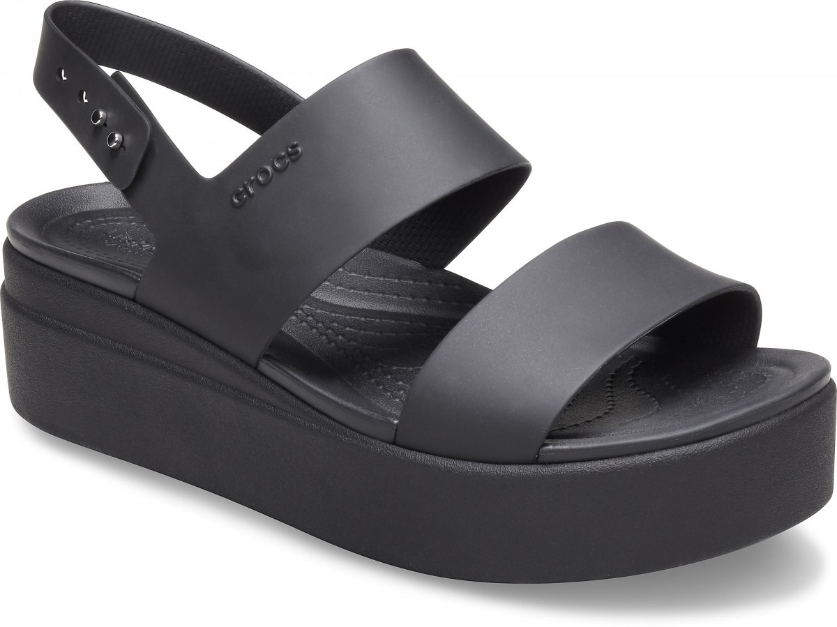 Sandale Crocs Brooklyn Low Wedge Negru - Black/Black - 1 | YEO