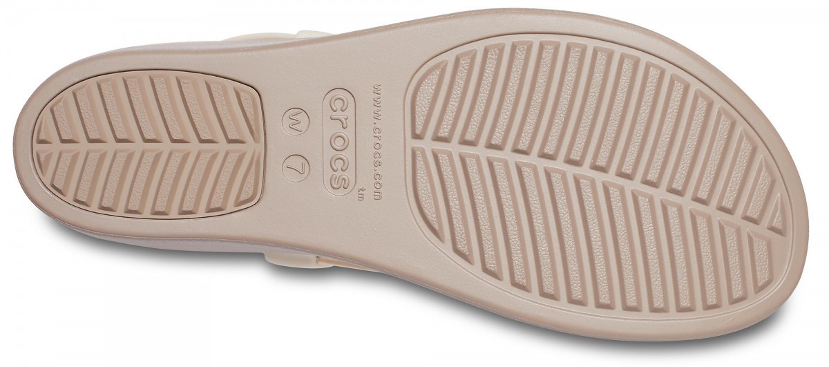 Sandale Crocs Brooklyn High Wedge Alb - Stucco/Mushroom