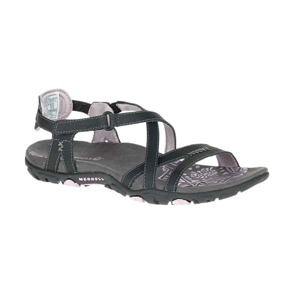 Sandale Merrell Sandspur Rose Leather Negru - Black/Lilac Keepsake